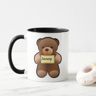 Teddy mit Namen Tasse