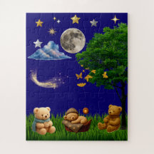 Teddy Night Park Ästhetisches Puzzle