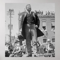 Teddy Roosevelt adressiert Crowd im Jahr 1905 Vint