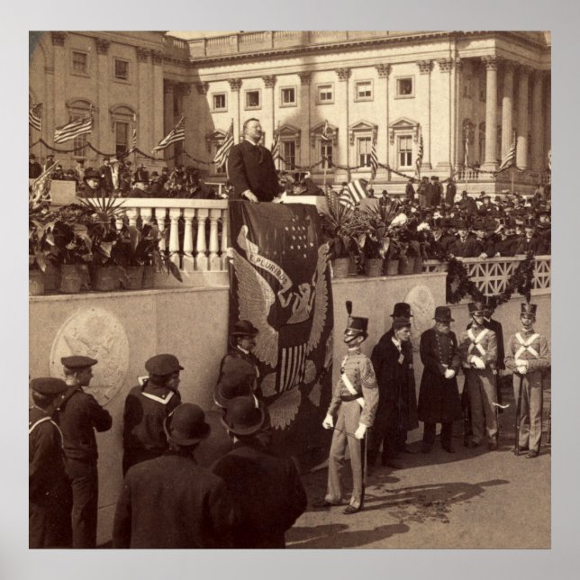 Teddy Roosevelt Antrittsrede, 1905 Poster (Vorne)