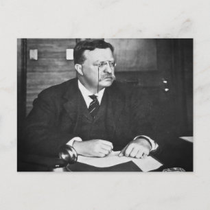 Teddy Roosevelt bei der Arbeit 1912 Postkarte