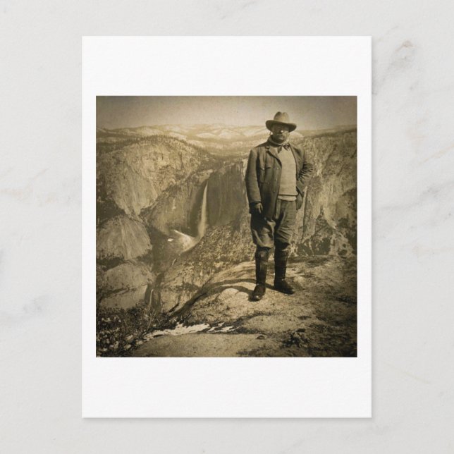Teddy Roosevelt Glacier Point Yosemite Valley Postkarte (Vorderseite)