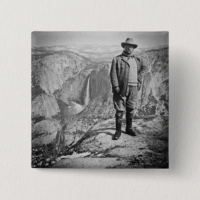 Teddy Roosevelt-Gletscher-Punktyosemite-Tal CA Button (Vorderseite)