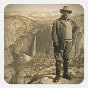Teddy Roosevelt-Gletscher-Punktyosemite-Tal Quadratischer Aufkleber