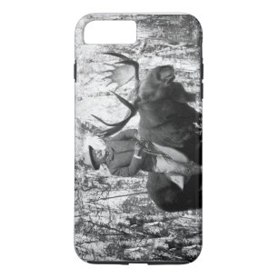 Teddy Roosevelt reitet auf einem Bull Moose-Fall iPhone 8 Plus/7 Plus Hülle