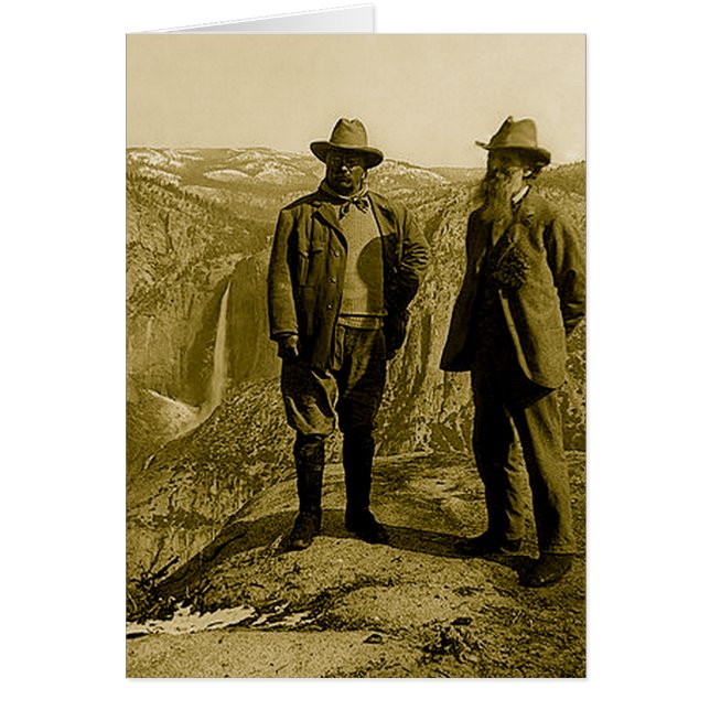 Teddy Roosevelt und John Muir am Glacier Point (Vorne)