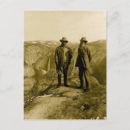 Teddy Roosevelt und John Muir am Glacier Point Postkarte