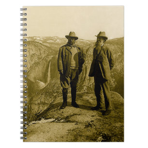 Teddy Roosevelt und John Muir am Gletscher-Punkt Notizblock