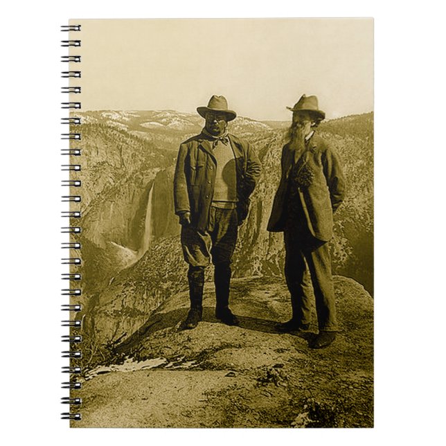 Teddy Roosevelt und John Muir am Gletscher-Punkt Notizblock (Vorderseite)
