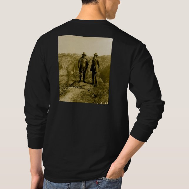 Teddy Roosevelt und John Muir bei Glacier Point T- T-Shirt (Rückseite)