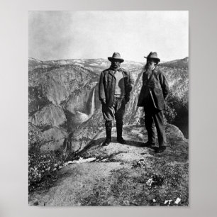 Teddy Roosevelt und John Muir - Glacier Point Poster