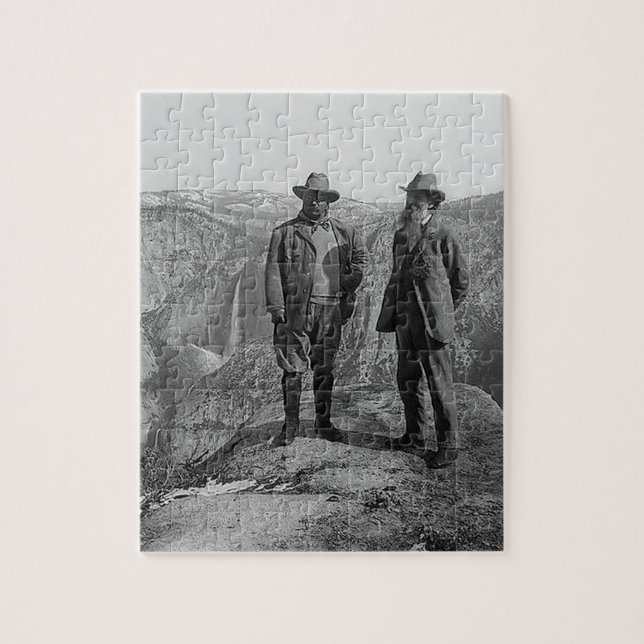 Teddy Roosevelt und John Muir in Yosemite Puzzle (Vertikal)