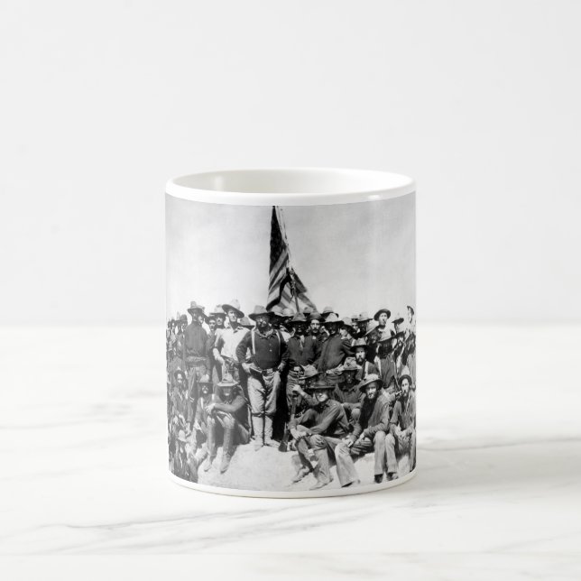 Teddy Roosevelt und Rough Riders Kaffeetasse (Mittel)