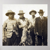 Teddy Roosevelt Wolf Hunting, 1905