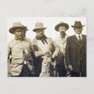 Teddy Roosevelt Wolf Hunting, 1905 Postkarte