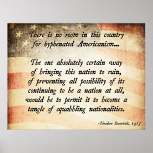 Teddy Roosevelt Zitat Poster