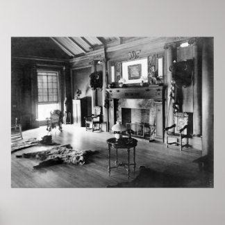 Teddy Roosevelts Jagdsaal, 1905 Poster