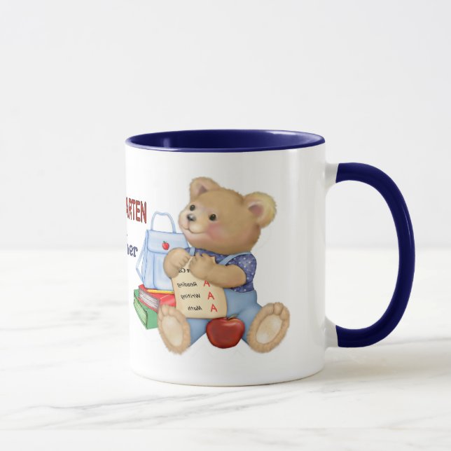 Teddy School Days - Kindergarten Lehrerin Tasse (Rechts)