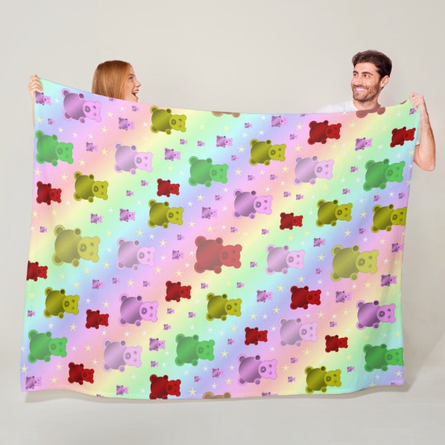 Teddy, Teddybär, Pastellblende, Kind + Muster, Bab Fleecedecke (Beispiel)