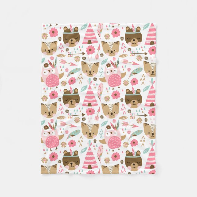 Teddy Teepee Fleecedecke (Vorderseite)