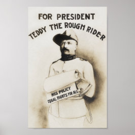 Teddy the Rough Rider - für den Präsidenten - 1904 Poster