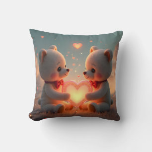 Teddy Time Together – Valentinstag-Teddybär Kissen