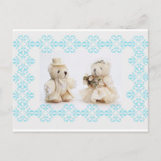 Teddy trägt Hochzeit Postcard Postkarte