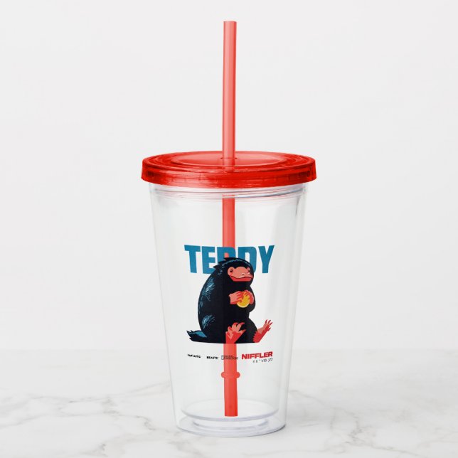 Teddy Vintage Graphic Acryltrinkbecher (Vorderseite)