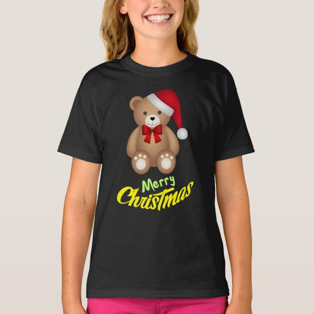 Teddy Weihnachten T-Shirt (Vorderseite)
