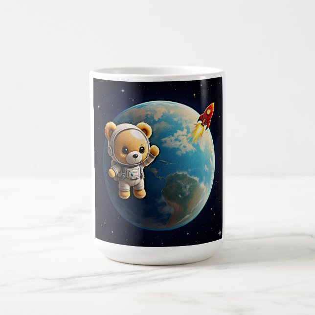 Teddy Weltraum-Abenteuer Kaffeetasse (Mittel)