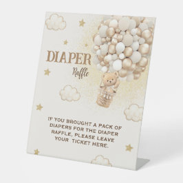 Teddy-Windelballons Sockelschild