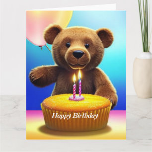 Teddybär  Alles Gute zum Geburtstag  Karte