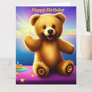 Teddybär  Alles Gute zum Geburtstag  Karte