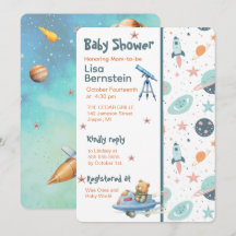 Teddybär-Astronaut-Baby-Party im Weltraum