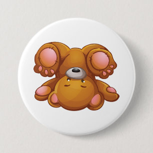 Teddybär auf dem Kopf Button