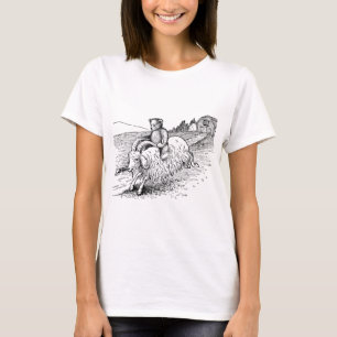 Teddybär auf einer Ziege reitend T-Shirt