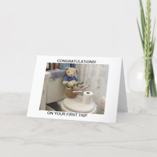 Teddybär auf Töpfchen Karte