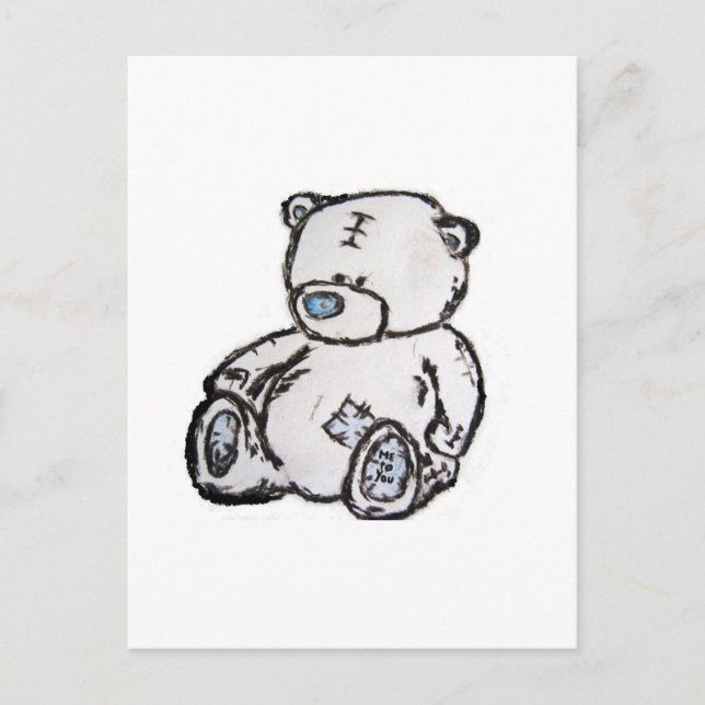 Teddybär aus dem Dachboden Postkarte (Vorderseite)