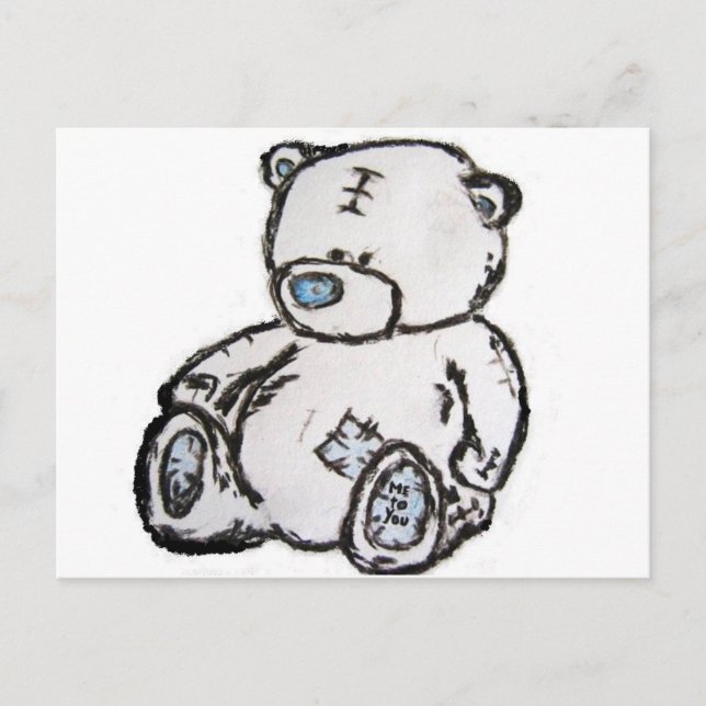 Teddybär aus dem Dachboden Postkarte (Vorderseite)