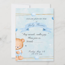 Teddybär-Baby-Party-Einladung