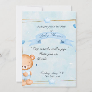 Teddybär-Baby-Party-Einladung Einladung