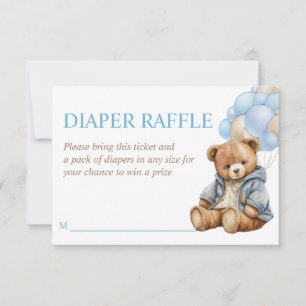Teddybär-Baby-Party kaum warten Windel-Raffle Einladung