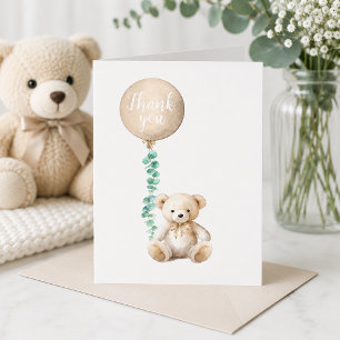 Teddybär-Baby-Shower-Dankeskarten Dankeskarte