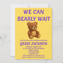 Teddybär-Baby-Shower-Einladung