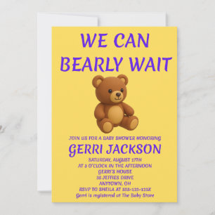 Teddybär-Baby-Shower-Einladung