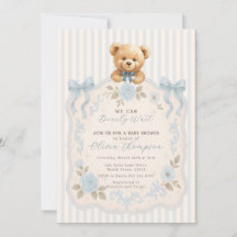 Teddybär-Baby-Shower-Einladung
