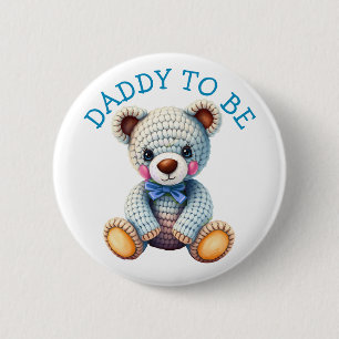 Teddybär Baby Shower für werdende Väter Button