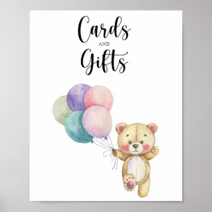 Teddybär-Balloons - Karten und Geschenke Baby-Part Poster