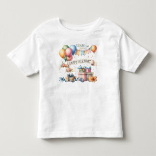 Teddybär-Balloons Kinder Foto Geburtstag Kleinkind T-shirt