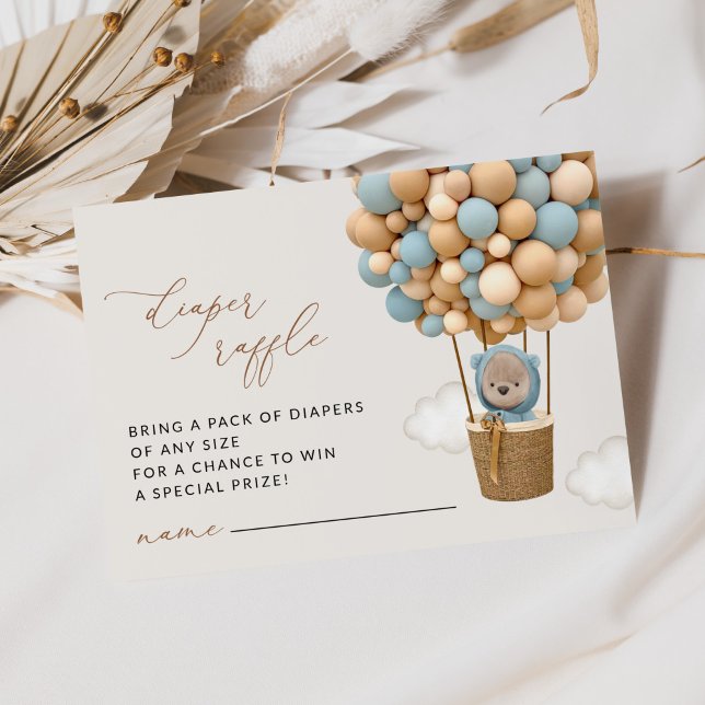 Teddybär, Blauer Ballon, Windelwirbel Begleitkarte (Von Creator hochgeladen)